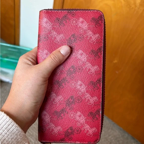 Coach Red Patterned Women's Wallet - Picture 7 of 7